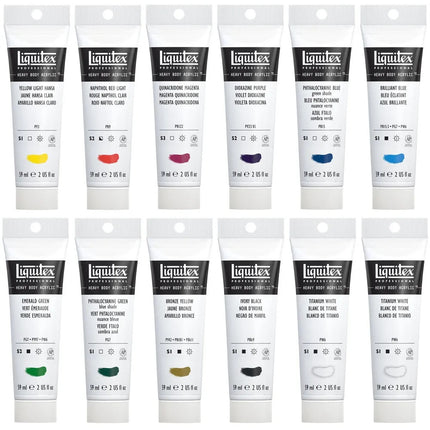 Liquitex Professional Heavy Body Acrylic Paints - Classic Set 12 x 59ml