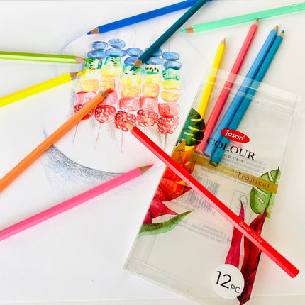 Jasart Trend Pencil Pack of 12 - Tropical