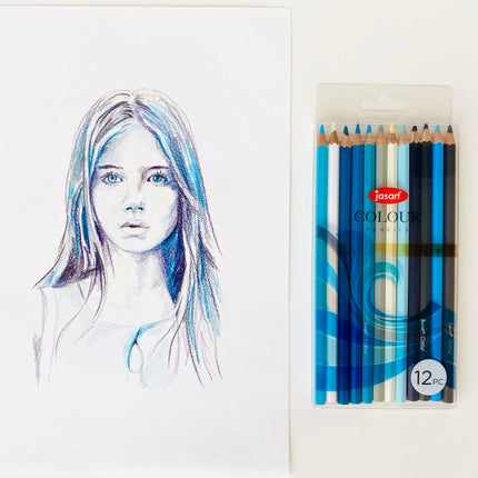 Jasart Trend Pencil Pack of 12 - Ocean