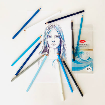 Jasart Trend Pencil Pack of 12 - Ocean