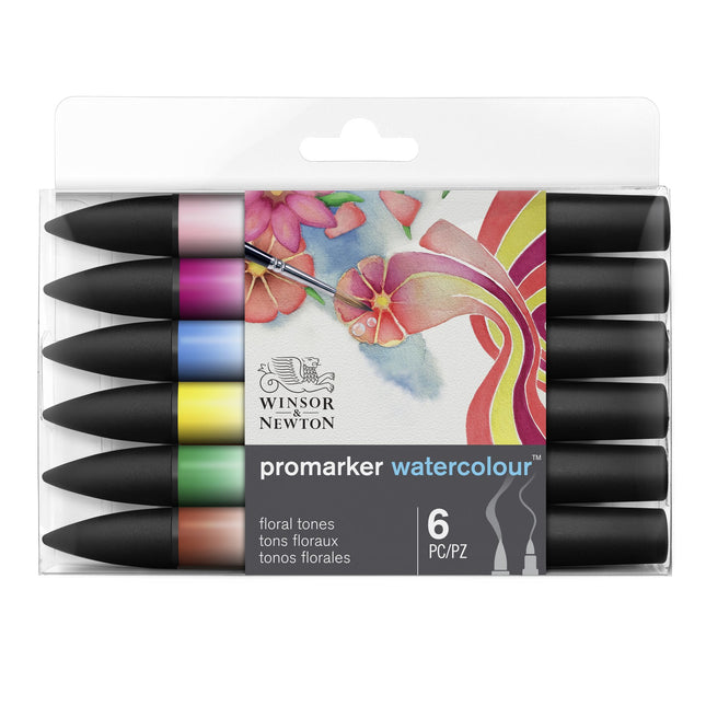 Winsor & Newton ProMarker Watercolour - Floral Tones  Set of 6