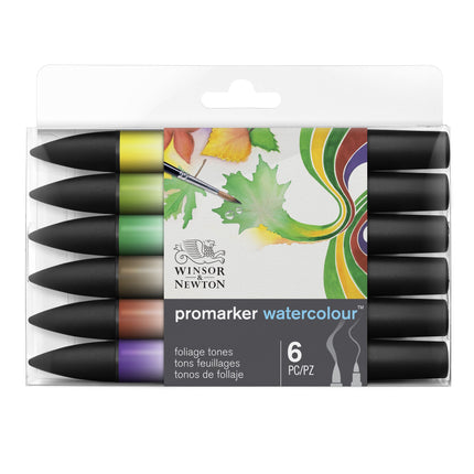 Winsor & Newton ProMarker Watercolour - Foliage Tones Set of 6