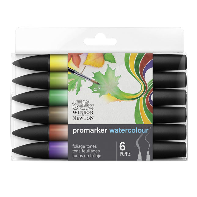 Winsor & Newton ProMarker Watercolour - Foliage Tones Set of 6