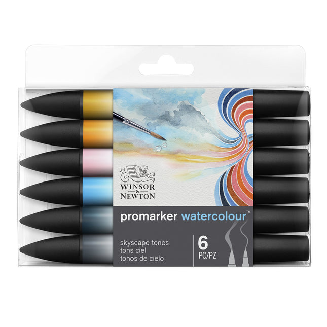 Winsor & Newton ProMarker Watercolour - Skyscape Tones Set of 6