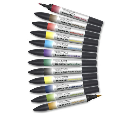Winsor & Newton ProMarker Watercolour - Basic Tones Set of 12