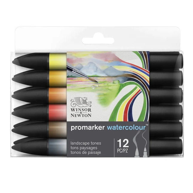 Winsor & Newton ProMarker Watercolour - Landscape Tones Set of 12
