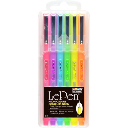 Marvy Le Pen Set of 6 - Neon