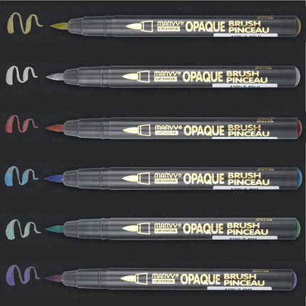 Marvy Opaque Brush Markers
