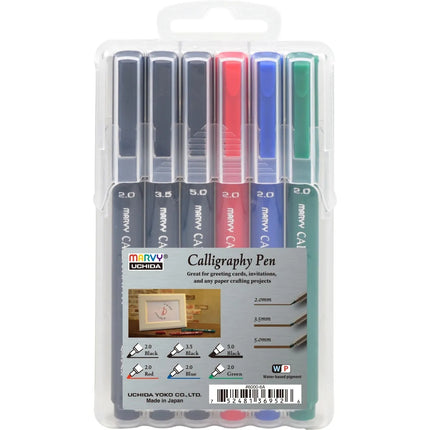Marvy Calligraphy Pen - Set of 6