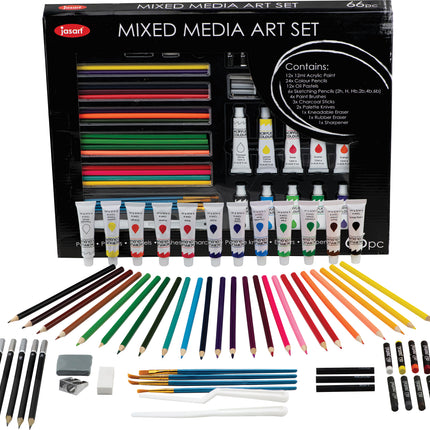 Jasart Mixed Media Set - 66 Piece