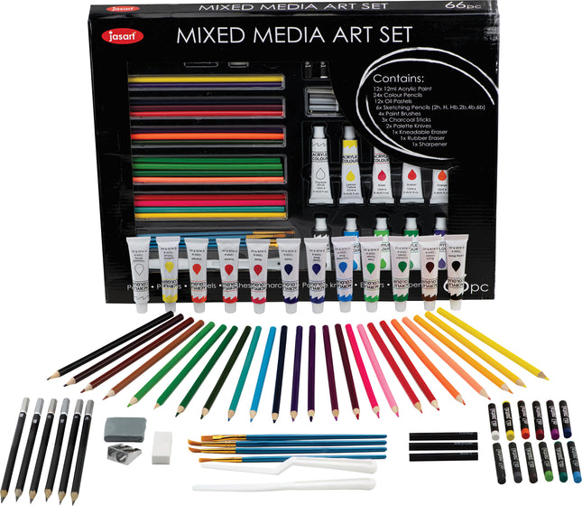 Jasart Mixed Media Set - 66 Piece
