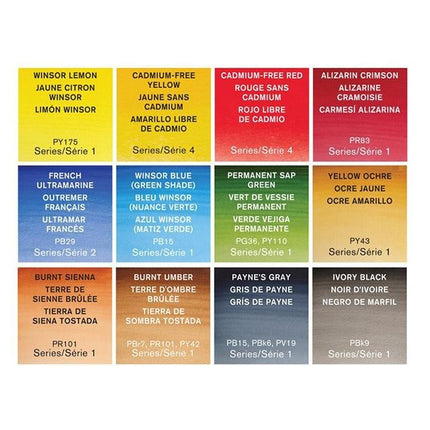Winsor & Newton Professional Watercolour Half Pan Paints - Field Pocket Set of 12