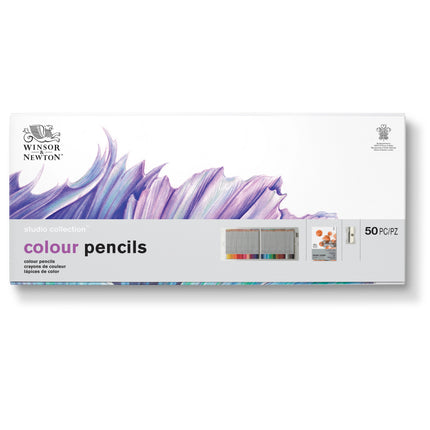 Winsor & Newton Studio Coloured Pencil - Set of 50