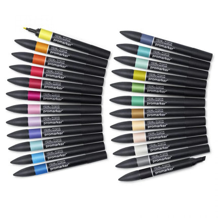 Winsor & Newton ProMarker - Art & Illustration Tones Wallet of 24