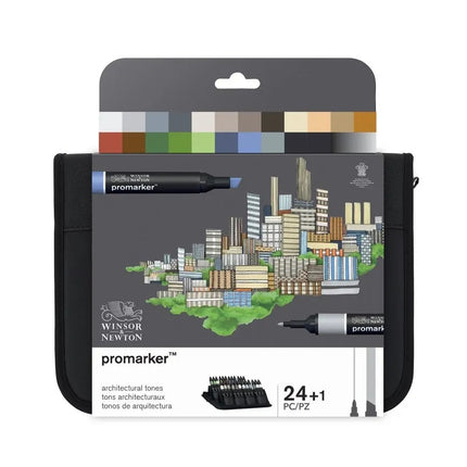 Winsor & Newton ProMarker - Architectural Tones Wallet of 24