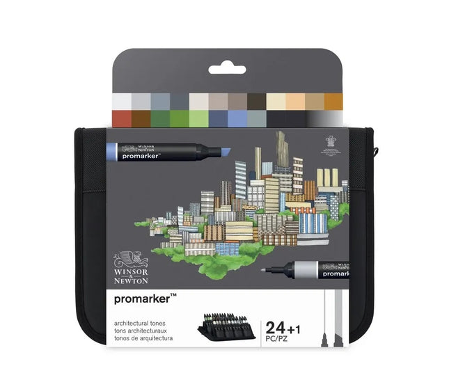 Winsor & Newton ProMarker - Architectural Tones Wallet of 24