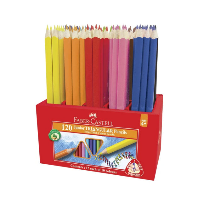 Faber-Castell Junior Triangular Colour Pencils - Caddy of 120