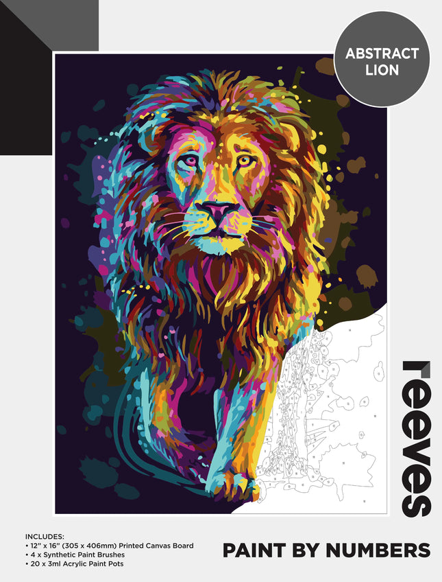 Reeves Paint By Numbers Kits - Abstract Lion
