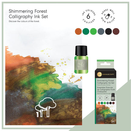 Manuscript Shimmering Inks - Set of 6 Forest