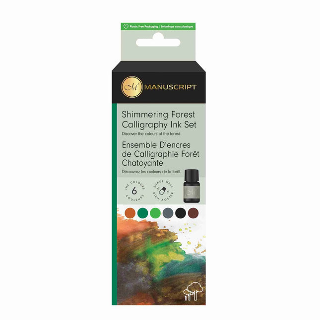 Manuscript Shimmering Inks - Set of 6 Forest