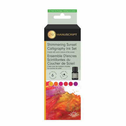 Manuscript Shimmering Inks - Set of 6 Sunset