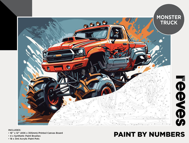 Reeves Paint By Numbers Kits - Monster Truck