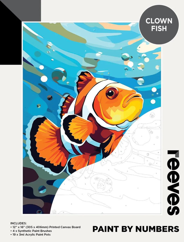 Reeves Paint By Numbers Kits - Clown Fish