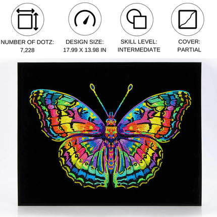 Diamond Dotz Neon Noir Kit - Butterfly