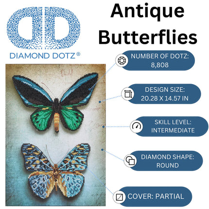 Diamond Dotz Diamond Kit - Antique Butterflies