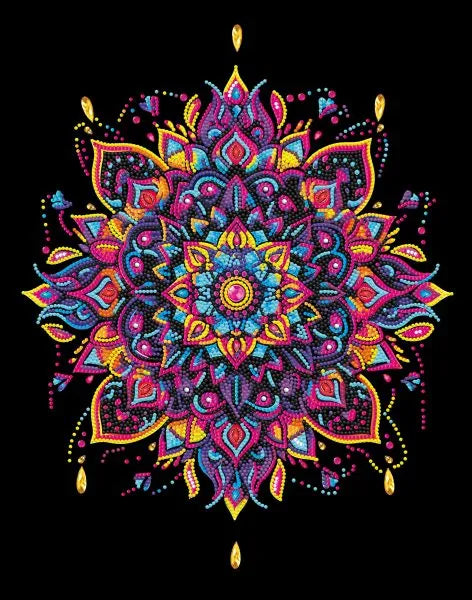 Diamond Dotz - Neon Noir - Mandala