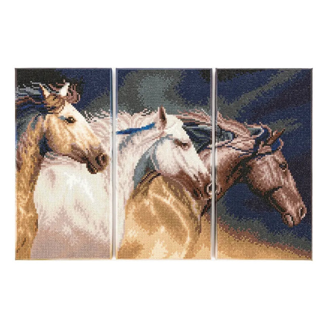 Diamond Dotz - Triptychs - Sunlit Stallions