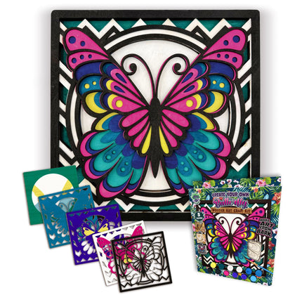 Splat Planet - Dimensional Wooden Art Kit - Butterfly