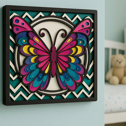 Splat Planet - Dimensional Wooden Art Kit - Butterfly