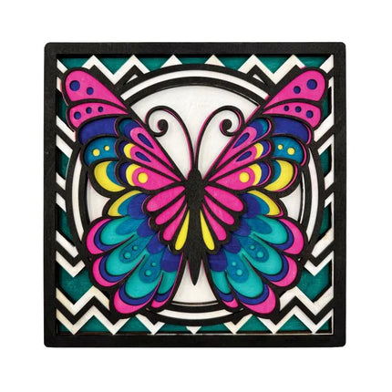 Splat Planet - Dimensional Wooden Art Kit - Butterfly