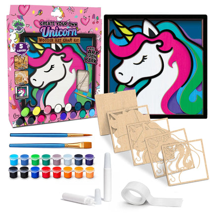 Splat Planet - Dimensional Wooden Art Kit - Unicorn