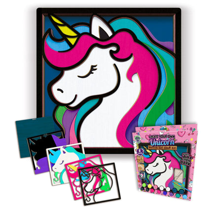 Splat Planet - Dimensional Wooden Art Kit - Unicorn