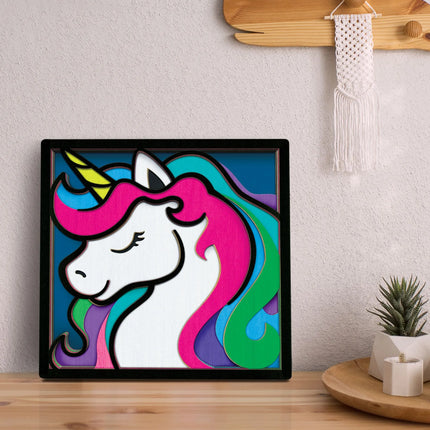 Splat Planet - Dimensional Wooden Art Kit - Unicorn