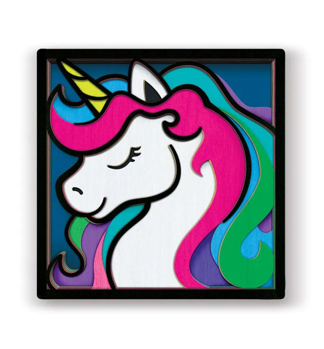 Splat Planet - Dimensional Wooden Art Kit - Unicorn