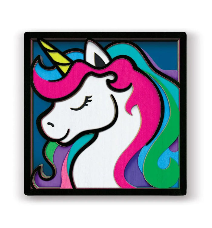 Splat Planet - Dimensional Wooden Art Kit - Unicorn