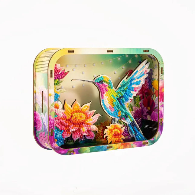 Diamond Dotz - Shadow Boxes - Hummingbird