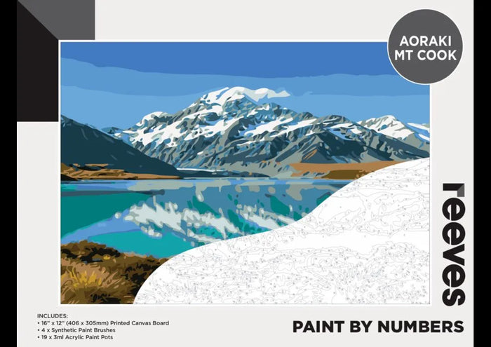 Reeves Paint By Numbers Kits - NZ Edition - Mt Cook Aoraki