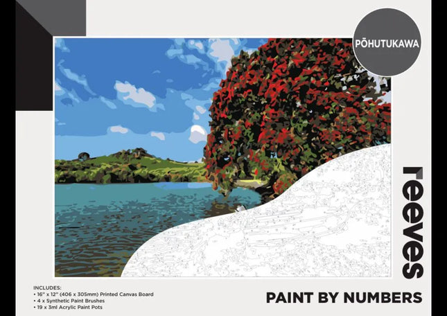 Reeves Paint By Numbers Kits - NZ Edition - Pohutakawa