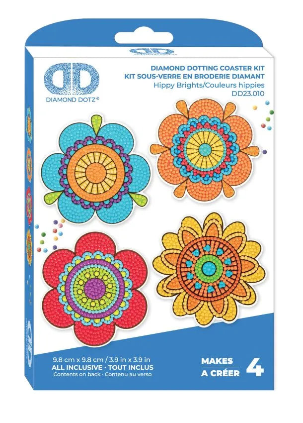 Diamond Dotz - Coasters - Hippy Brights