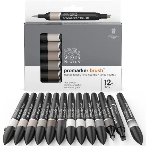 Winsor & Newton BrushMarker - Greys Set of 12