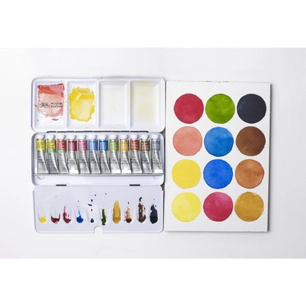 Winsor & Newton Professional Watercolour Paints - Travel Tubes Tin of 12