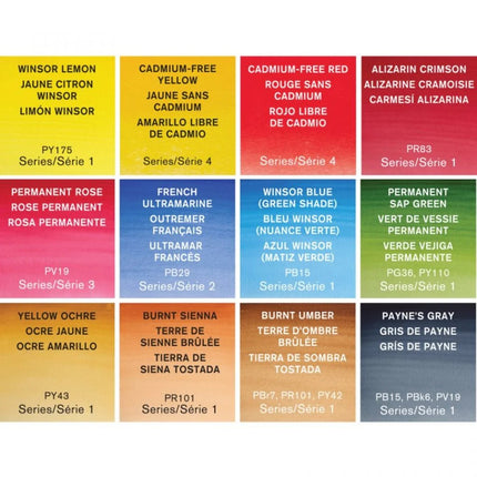 Winsor & Newton Professional Watercolour Paints - Travel Tubes Tin of 12
