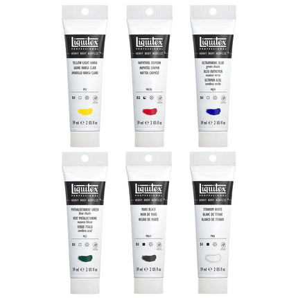Liquitex Professional Heavy Body Acrylic Paints - Classic Set 6 x 59ml