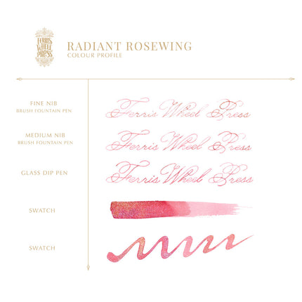 Ferris Wheel Press Fountain Pen Ink Ferritales - Radiant Rose Wing