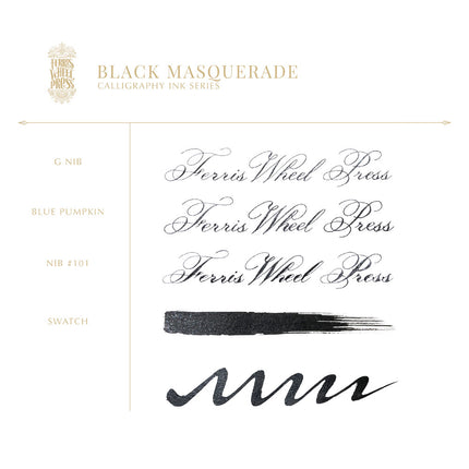 Ferris Wheel Press Calligraphy Ink - Black Masquerade 28ml