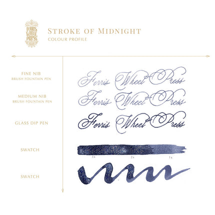 Ferris Wheel Press Fountain Pen Ink - Stroke of Midnight